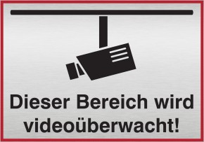 Videoüberwachung Folienaufkleber 148 x 105 mm