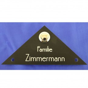 Aluminium-Klingelschild - schwarz 150 x 70 mm