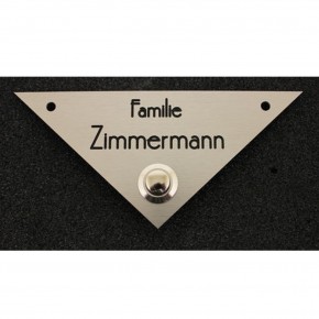 Aluminium-Klingelschild -"Edelstahl-Optik" 150 x 70 mm Aluminium-Klingelschild -"Edelstahl-Optik" 150 x 70 mm