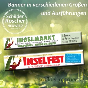 Banner / Planen individuell nach Kundenwunsch PVC-Frontlit-Banner 510 g/m² B1 / 4000 mm x 1000 mm