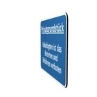 Hinweisschild Privatgrundstück – Betreten und Befahren verboten | Alu-Dibond 297 × 210 mm GELB