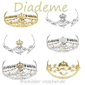 Schützendiadem, Krone für die Königin, 23691-20 versilbert