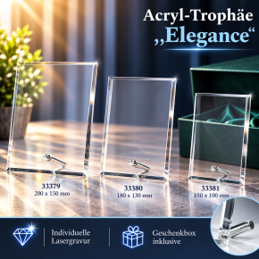 Acryl-Trophäe "Elegance" 8 mm Stärke 150 x 100 mm (33381)