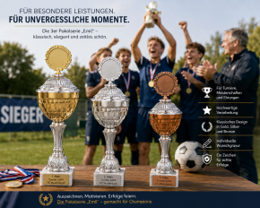 3er Pokal-Serie "EMIL" 41510 gold - silber - bronze 41510 - 3er Serie