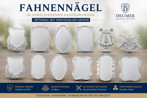 DEUMER Fahnennagel – massiv geprägt, versilbert 40199-28