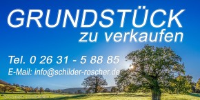 Banner "Grundstück zu verkaufen" mit individuellem Text