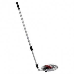Vumax322R - Ø 300 mm Inspektionsspiegel / Beobachtungsspiegel Stablänge 0,6 bis 1,20 Meter mit LED-Beleuchtung und Rollen Vumax322R - Ø 300 mm Inspektionsspiegel / Beobachtungsspiegel Stablänge 0,6 bis 1,20 Meter mit LED-Beleuchtung und Rollen