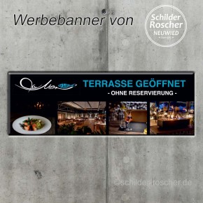 Banner / Planen individuell nach Kundenwunsch PVC-Frontlit-Banner 510 g/m² B1 / 4000 mm x 1000 mm