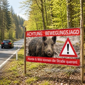 Banner Jagd | Achtung Jagd| mit und ohne Ösen
