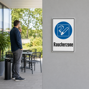 Raucherzone -Folienschild  210 x 297 mm - 3329