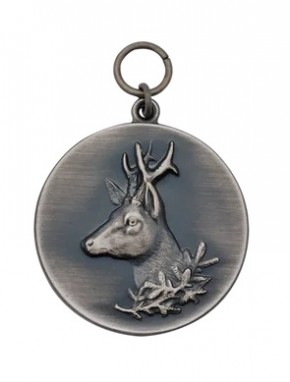 Medaille "Rehbock",  mit Öse & Ring Ø 39 mm, 10329