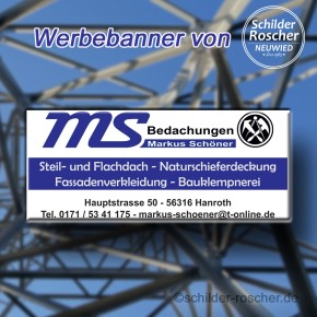 Banner / Planen individuell nach Kundenwunsch PVC-Frontlit-Banner 510 g/m² B1 / 4000 mm x 1000 mm
