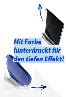 CLEAR-Glastrophäe Stärke 10 mm Blau