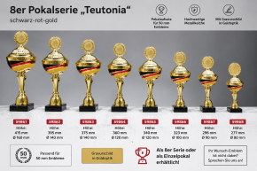 Pokalserie "Teutonia" 59860 schwarz-rot-gold  8er-Serie komplett