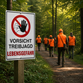 Schild | VORSICHT TREIBJAGD LEBENSGEFAHR
