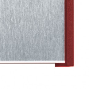 BOX Türschild rot in Edelstahloptik mit einer Abdeckung aus Sicherheitsglas / 15,4 × 11,0 cm / BO6000 BOX Türschild rot in Edelstahloptik mit einer Abdeckung aus Sicherheitsglas / 15,4 × 11,0 cm / BO6000