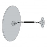 Vialux110BF® Standardüberwachungsspiegel / Ladenspiegel - Kleinformat 600 x 400 mm Beobachtungsabstand 12 Meter / Flexible Halterung