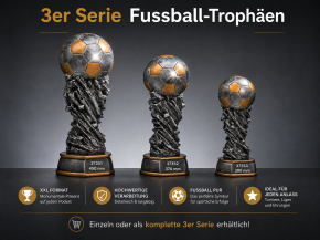 Fußball Trophäe Weltpokal mit Gravur | 3 Größen