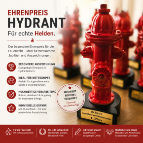 Feuerwehr Ehrenpreis „Hydrant“ inkl. Gravur
