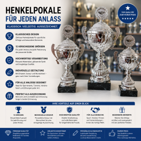 "Lorena" 59211 silber mit Henkel Einzelpokal Höhe 270 mm
