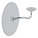 Vialux110BF® Standardüberwachungsspiegel / Ladenspiegel - Kleinformat 600 x 400 mm Beobachtungsabstand 12 Meter / Flexible Halterung