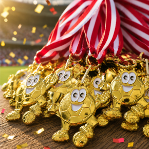 Bambini Fußball Medaille 47 x 44 mm 9147 BRONZE