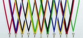 Halsbänder 11 mm WEISS-ROT / 11 mm breit 663