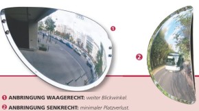 Spiegel für Privat- und Garagenausfahrten mit weitem Blickwinkel Vumax8000